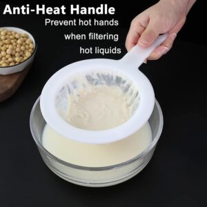 AODERTI Mesh Strainers for Kitchen Ultra Fine Nylon Strainer 5.4 inch, Small Plastic Sieve Fine Mesh with Handle Kitchen Tools for Coffee, Milk, Yogurt,...