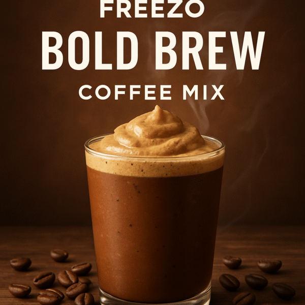 ☕ Freezo Bold Brew – Coffee Mix Fuel your day with the timeless taste of rich, aromatic coffee. This bold blend delivers smooth intensity and velvety warmth—perfect for slushy frappe lovers who crave that classic caffeine kick. 💧 Just add hot water, blend, chill, and serve