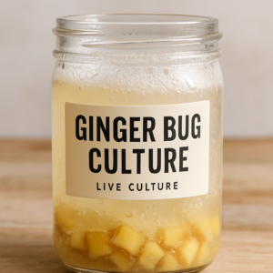 🫚 Ginger Bug Culture – Make Ginger Ale at Home Sparkle up your health and your taste buds! Our Ginger Bug starter culture is the perfect probiotic powerhouse for brewing delicious, naturally fermented ginger ale in your own kitchen. Just mix fresh ginger, sugar, and water with our live culture, and watch your homemade brew come to life—bubbly, tangy, and full of gut-friendly goodness. 🍋 Great for beginners and experienced fermenters 🌿 All-natural ingredients, no preservatives 🧑‍🍳 Make several liters per batch for home or café-style refreshment Your fizzy fermentation adventure starts here—cheers to crafting wellness by the glass! 🫚 Ginger Bug Culture – Make Ginger Ale at Home Sparkle up your health and your taste buds! Our Ginger Bug starter culture is the perfect probiotic powerhouse for brewing delicious, naturally fermented ginger ale in your own kitchen. Just mix fresh ginger, sugar, and water with our live culture, and watch your homemade brew come to life—bubbly, tangy, and full of gut-friendly goodness. 🍋 Great for beginners and experienced fermenters 🌿 All-natural ingredients, no preservatives 🧑‍🍳 Make several liters per batch for home or café-style refreshment Your fizzy fermentation adventure starts here—cheers to crafting wellness by the glass! Want to pair it with a brewing guide, recipe cards, or bundle it with other probiotic cultures? I’m happy to stir up more ideas! 🫧🥂