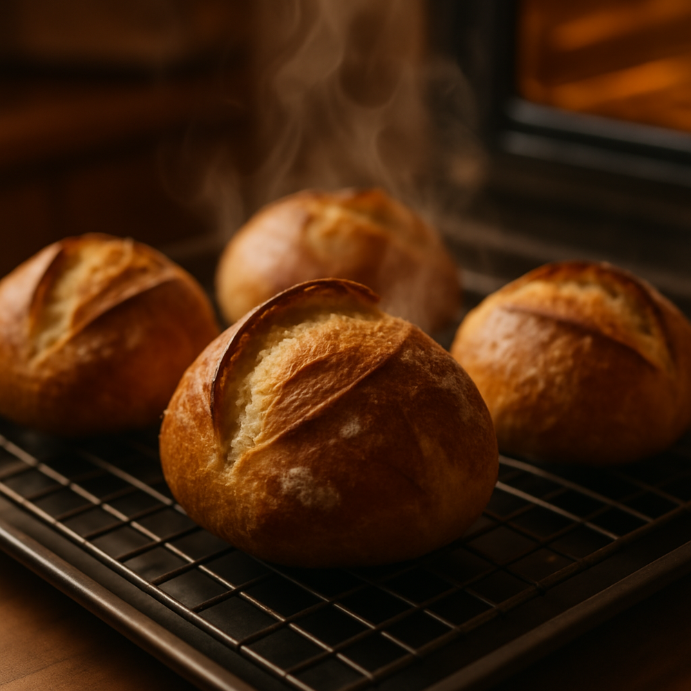 sourdough bread rolls coming out of the oven Healthy Fields South Africa